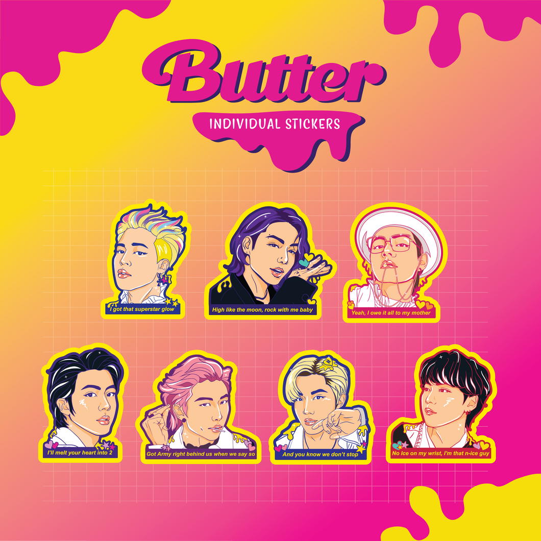 BTS Butter Colour Version Stickers