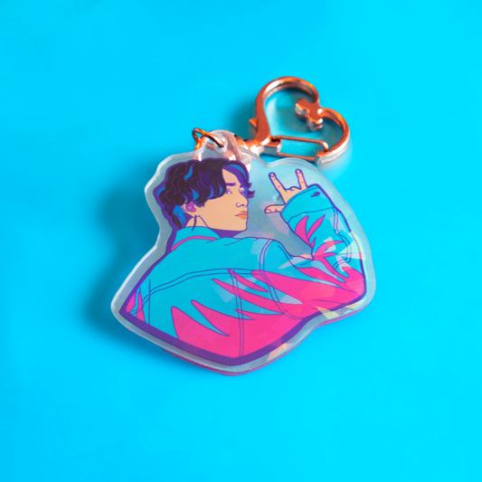 The JK with Luv BTS Keychain