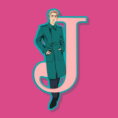 The Jimin J Acrylic Pin