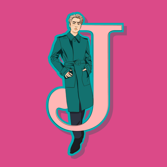 The Jimin J Acrylic Pin