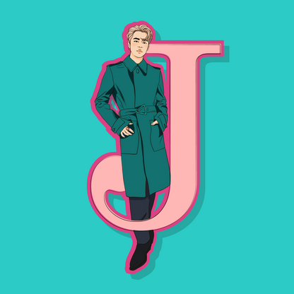 The Jimin J Acrylic Pin
