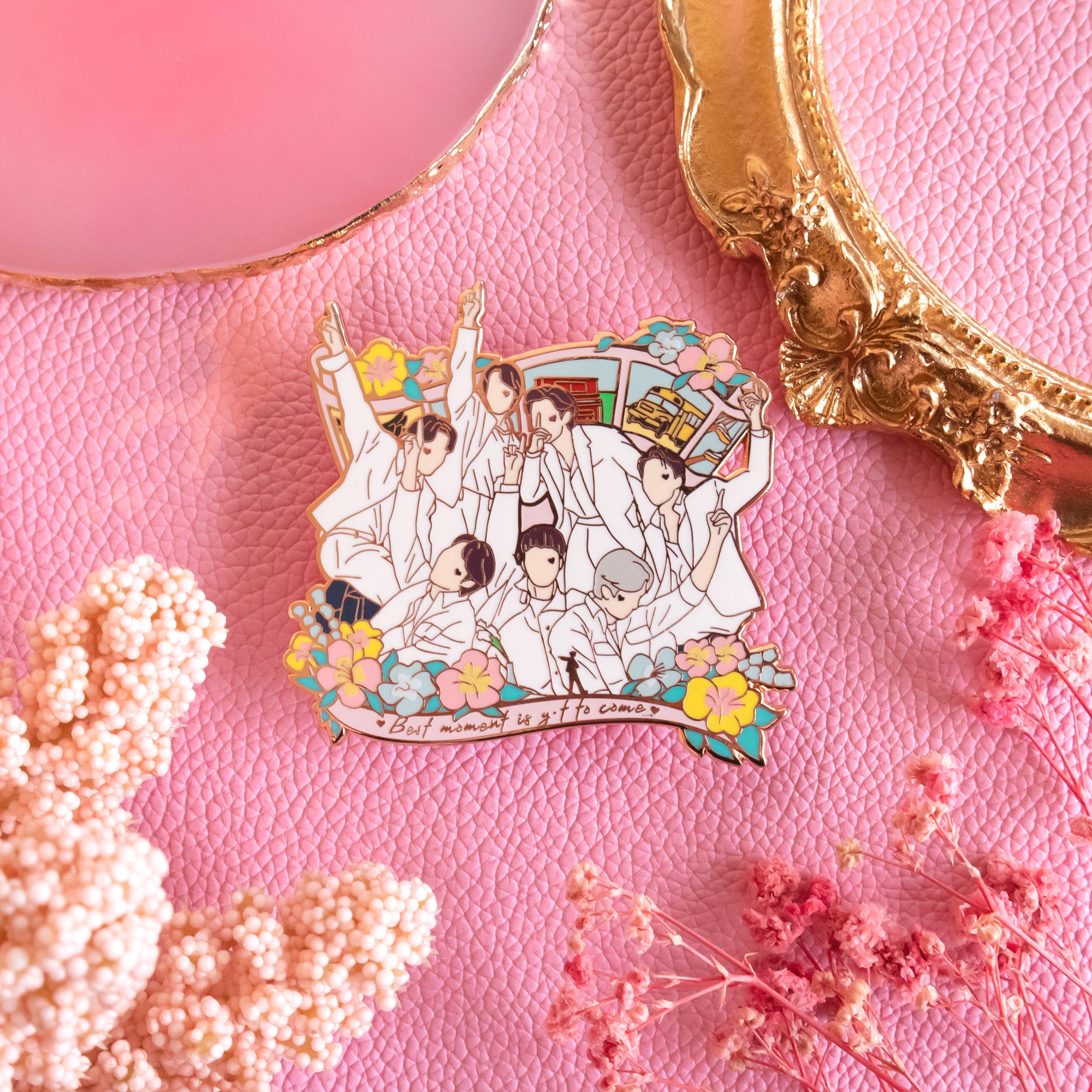 enamel pin bts pin bag